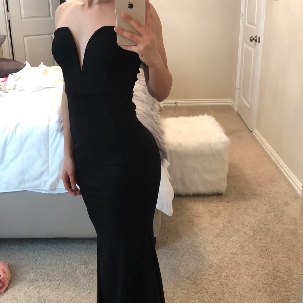 Black, sweat heart neck line PROM DRESS